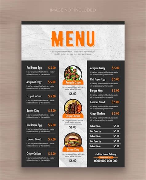 Premium PSD Restaurant Menu Cover Design Template