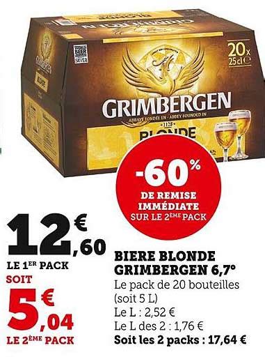 Promo Bi Re Blonde Grimbergen Chez Super U Icatalogue Fr