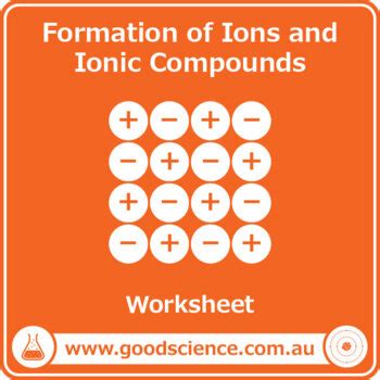 Formation of Ions and Ionic Compounds [Worksheet] by Good Science ...