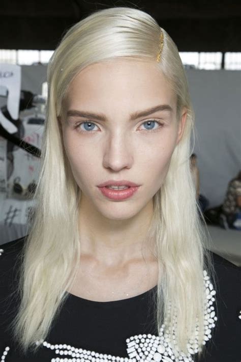 Picture Of Sasha Luss Runway Hair Bleach Blonde Hair Barbie Hair