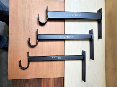 Hand Made Industrial Heavy Duty Shelf Bracket With Hook For Rod 15 By