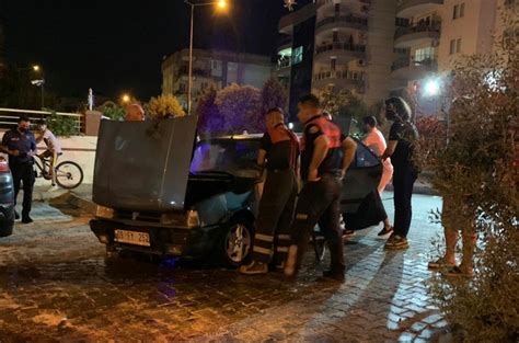 Seyir halindeki otomobilde yangın çıktı Aydın Haberleri