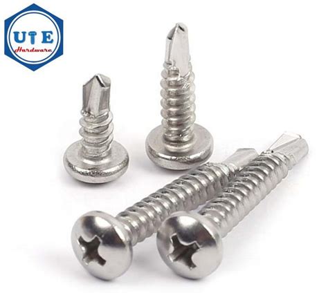 SUS304 Cross Recessed Round Head Drilling Screw China Screw And Self