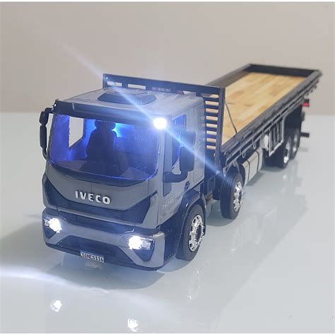 MINIATURA DE CAMINHÃO BITRUCK QUALIFICADO IVECO TECTOR Shopee Brasil