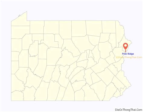 Map of Pine Ridge CDP, Pennsylvania