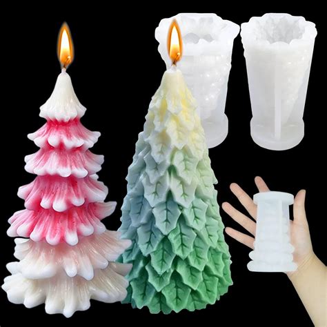 Amazon Candle Molds For Candle Making 2PCS Christmas Tree 3D