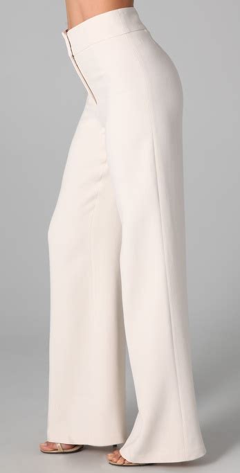 Lyst Halston High Waisted Wide Leg Pants In White