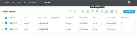 Viewing Configuration Of Devices Deployed In Contrail Fabric Contrail
