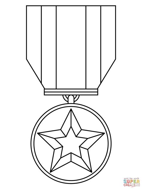 Printable Medal Coloring Page Prntbl Concejomunicipaldechinu Gov Co