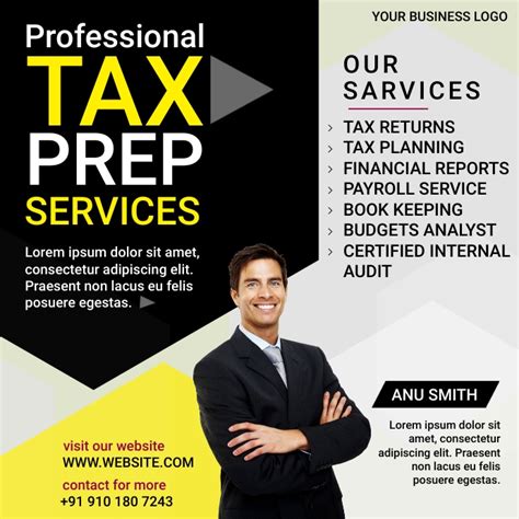 Tax Prep Service Corporate Flyer Template Postermywall