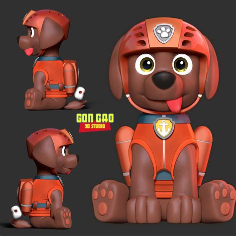 3d File Zuma Paw Patrol Fanart・model To Download And 3d Print・cults