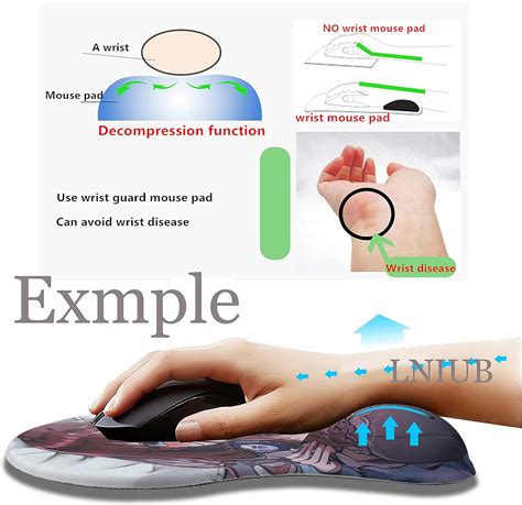Buy TUOTANG Anime Mouse Pad With Wrist Support Genshin Impact Kamisato Ayaka D Hentai Mousepads
