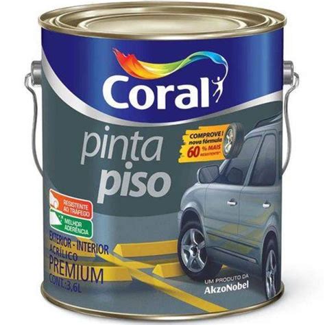 Tinta Para Piso Fosco Cinza M Dio Litros Coral Madeiramadeira