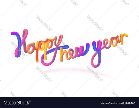 Stock happy new year font Royalty Free Vector Image