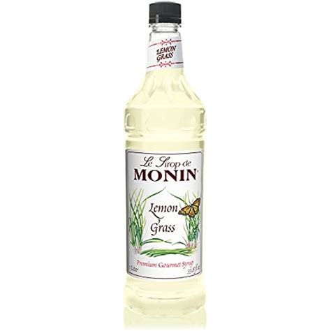 Monin Flavored Syrup Lemon Grass 33 8 Ounce Plastic Bottle 1 Liter