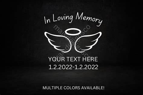 In Loving Memory Custom Decal Car Decals Name Stickers - Etsy