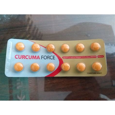 Jual Curcuma Force Tablet Strip Isi 12 Tablet Shopee Indonesia