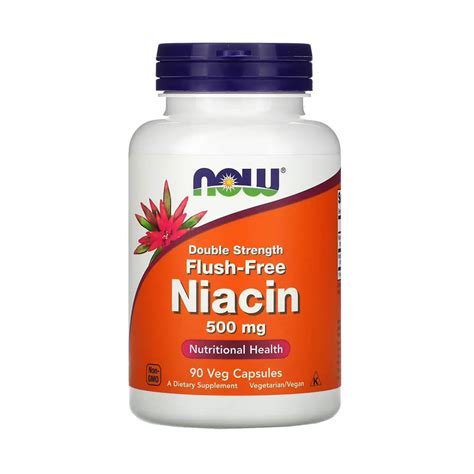 Niacin Vitamina B3 Flush Free 500 Mg Now Foods 90 Capsule