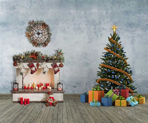 Kate Retro Christmas Fireplace Backdrop For Photography Kate Backdrop Uk