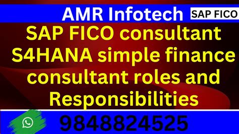 Sap Fico Consultant S Hana Simple Finance Consultant Roles