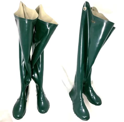 SUPER SOFT RUBBER Waders Overknee Gummistiefel Watstiefel 43 44 Japan