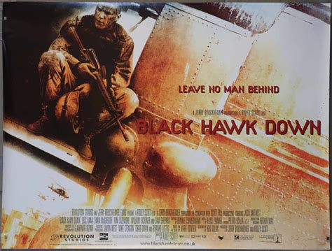 Black Hawk Down Original Movie Poster Uk Quad X Simon Dwyer A