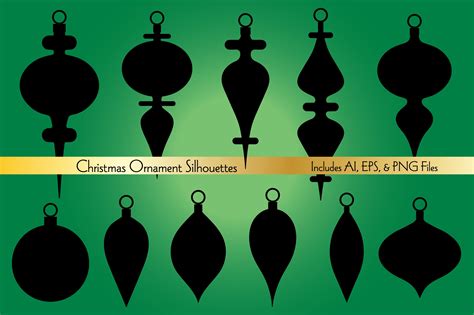 Christmas Ornament Silhouettes Graphic Objects ~ Creative Market