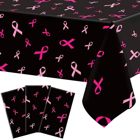 Amazon Mixweer 3 Pieces Breast Cancer Awareness Tablecloth Pink