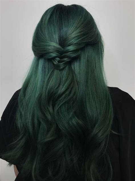 Fabulous Black And Green Hair Color Ideas Trending Now Green Hair