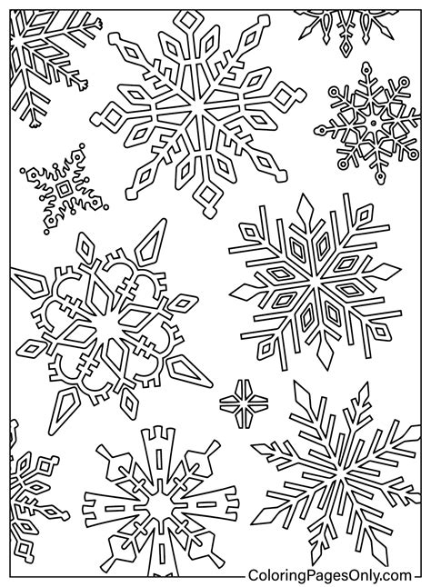 Dibujo Para Colorear De Copo De Nieve Gratis Dibujos Para Colorear