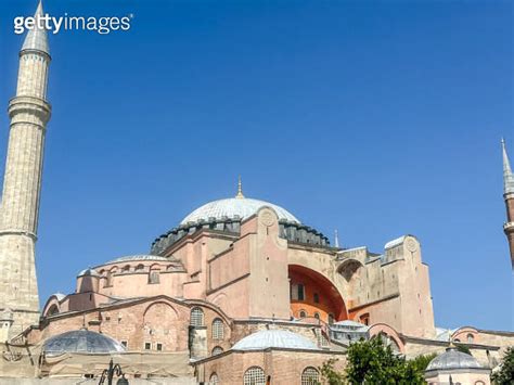 Architectural Details Of The Exterior Of Istanbuls Hagia Sophia Mosque