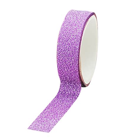 Huarll Adhesive Tape 1 Roll Glitter Washi Tape Diy Decorative Colored