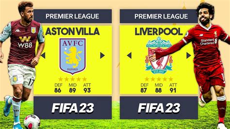 Fifa 23 Aston Villa Vs Liverpool Premier League 2223 Full Match