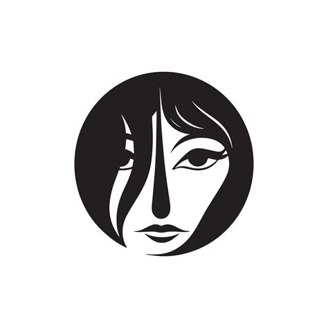 a black and white logo of a woman's face 27425690 Vector Art at Vecteezy