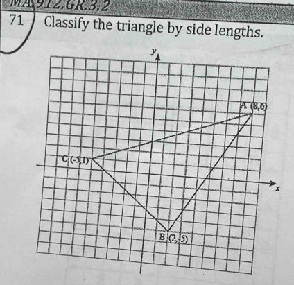 Ma Gr Classify The Triangle By Side Lengths Geometry