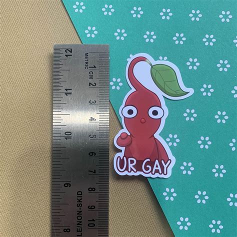 Ur Gay Red Pikmin Sticker Pikmin Vinyl Sticker Pikmin Merch Pkimin Bloom Sticker Gay