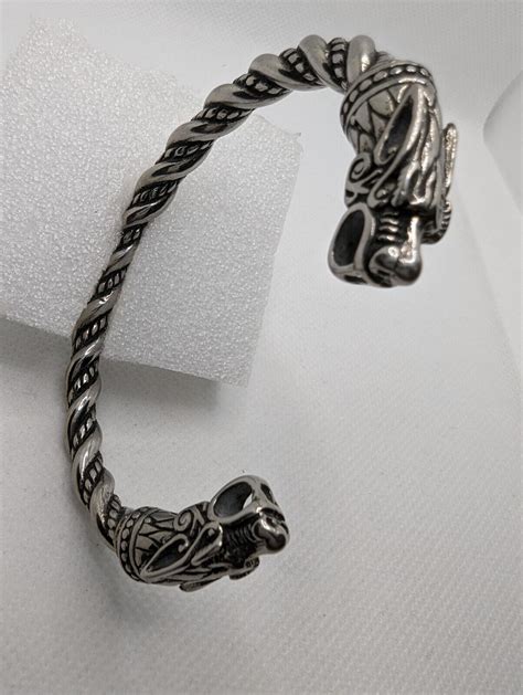 Wolfs Of Odin Viking Norse Stainless Steel Cuff Bracelet 7 EBay