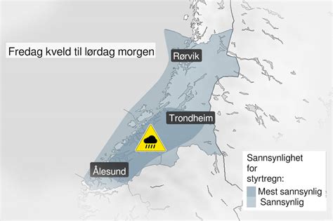 Ksu No Farevarsel For Styrtregn I Deler Av Landet