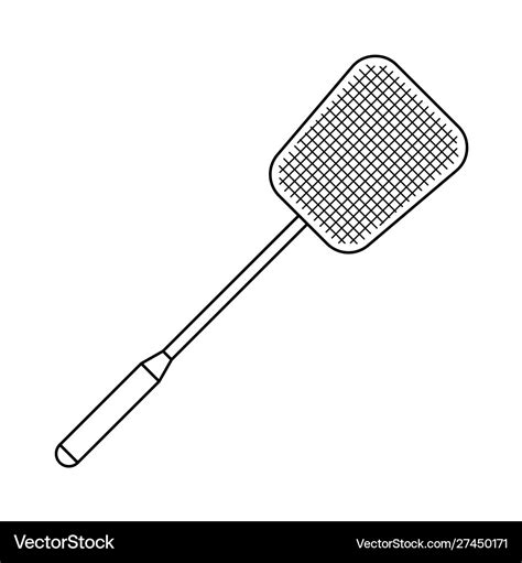 Fly swatter anti-fly weapon simple Royalty Free Vector Image