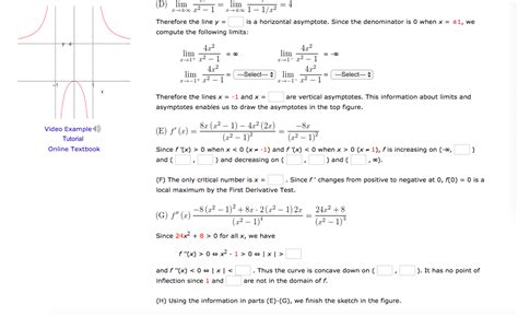 Oneclass Example 1 Use The Guidelines To Sketch The Curve A The