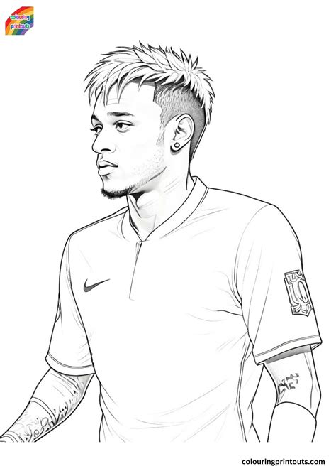 Neymar Colouring Pages Free Printables