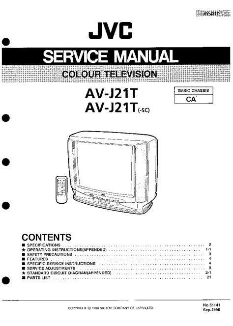 JVC AV-21W83 AV-21W93 AV-21W93B CH CH SM Service Manual free download ...