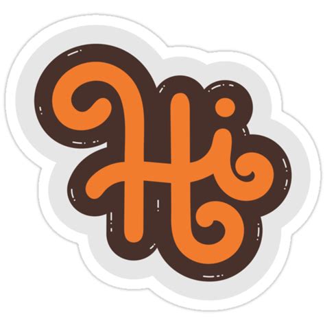 "HI" Stickers by snevi | Redbubble