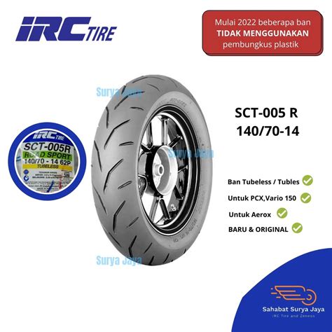 Jual Ban Motor Irc Sct R Tubeless Ban Belakang Aerox