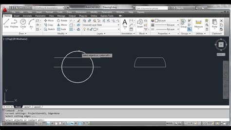 The Trim Command Autocad Youtube