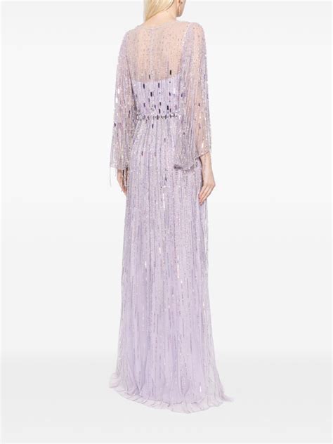 Jenny Packham Rhapsody Sequin Embellished Gown Purple FARFETCH