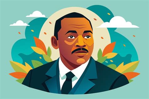 A Vibrant Illustration Honoring Martin Luther King Jr Day Featuring A