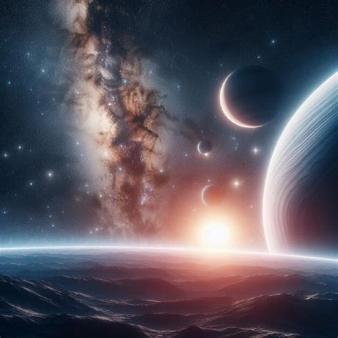 Premium Photo | Space and planet realistic photo