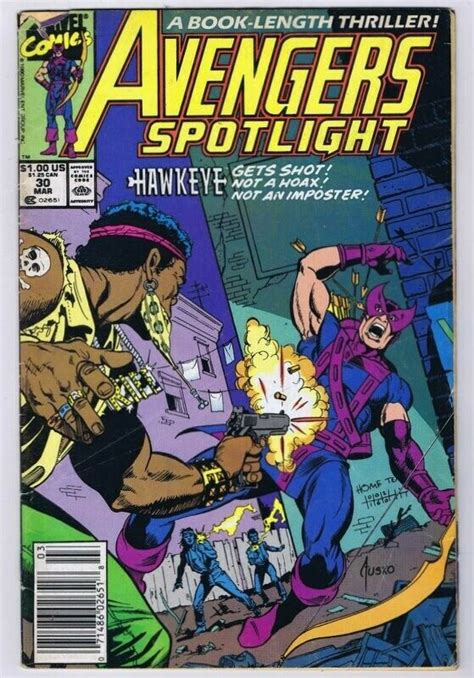 Avengers Spotlight #30 ORIGINAL Vintage 1990 Marvel Comics Hawkeye ...