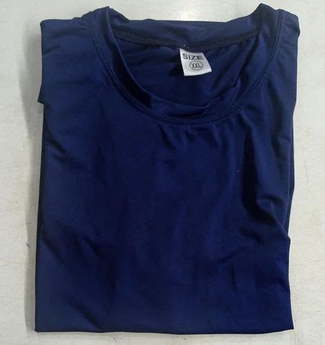 Plain Gsm Men Blue Lycra T Shirt At Rs Piece In New Delhi Id